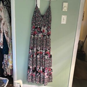 Torrid Floral Maxi Dress - Black, Pink, White size 2